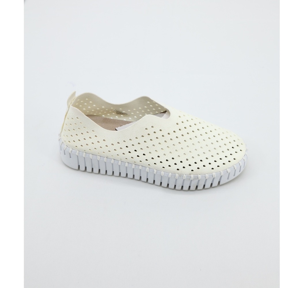 Ilse Jacobsen Tulip 3373 Platform Slip On Perforated Sneakers Cream EU39 8